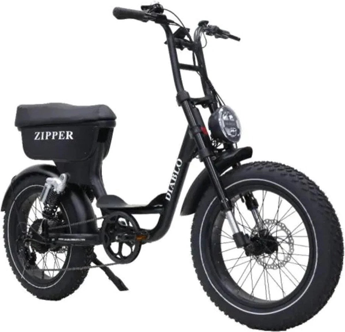 diablo zipper fatbike 250w elektrische fatbike verkrijgbaar in zwart grijs en blauw