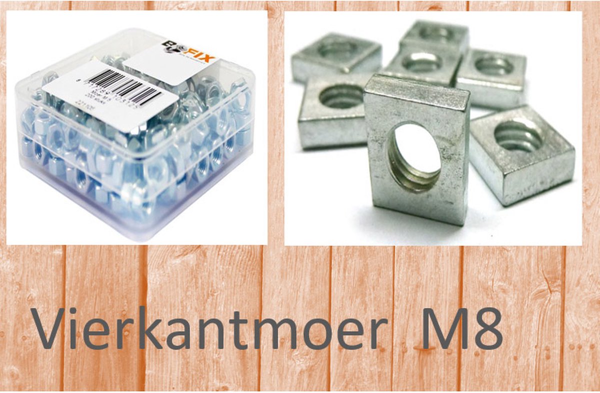 doos a 100 vierkantmoeren m8