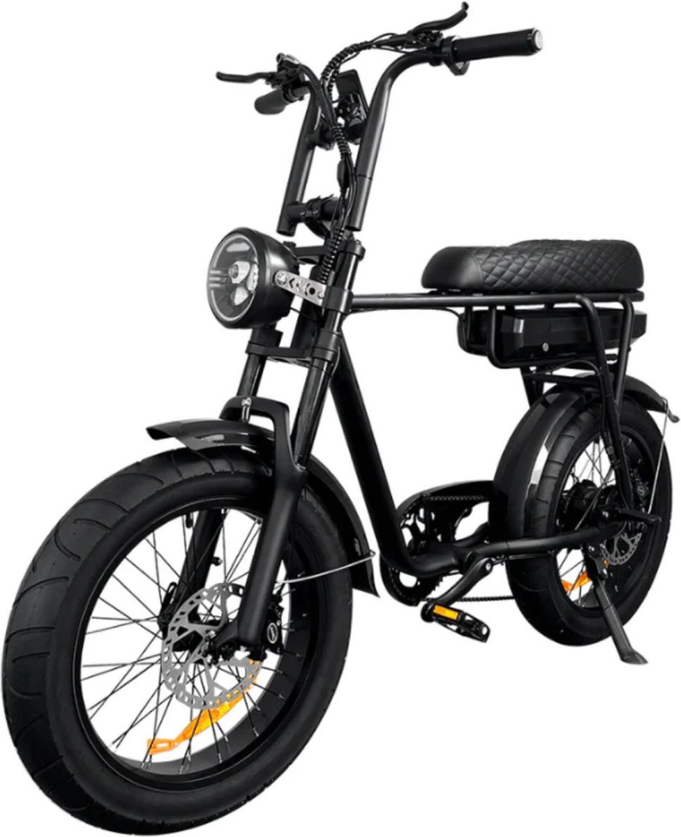 EB2 Elektrische Fatbike - Gratis Kettingslot - Gratis Bekerhouder - 20 Inch - 250W Motor - 7 Versnellingen - 80 km Actieradius - Hydraulische Schijfremmen - Zwart Fiets (elektrisch) kopen online