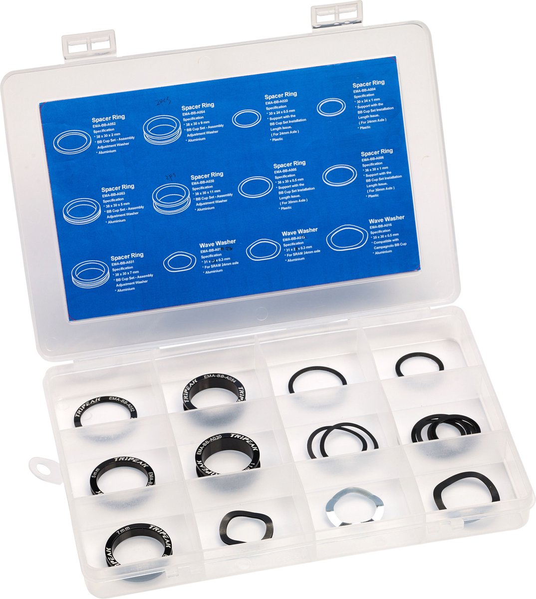 elvedes assortiment 157x bottom bracket spacers 2019070