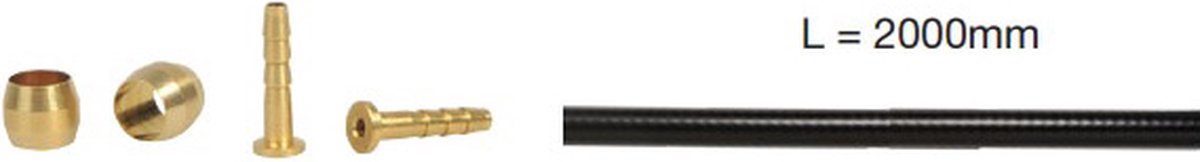 elvedes remslang bh59 extra flexibel 2m zwart