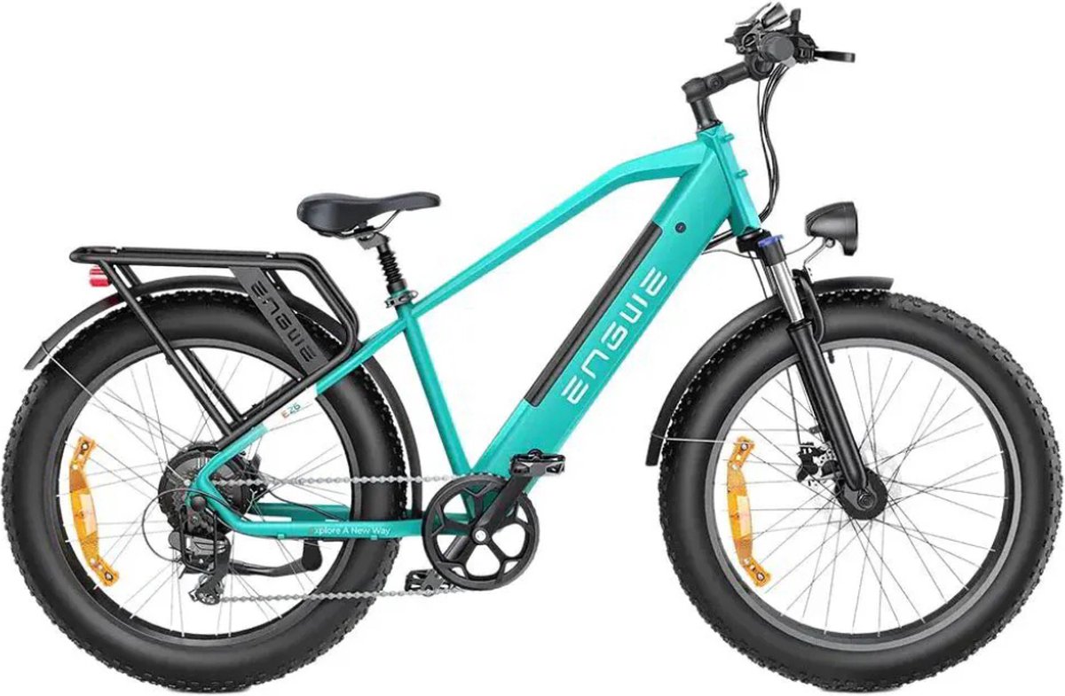 ENGWE E26 Elektrische Fatbike - E-bike - Hoge Instap - 26 Inch - 250W Motor - 7 Versnellingen - 140 km Actieradius - Hydraulische Schijfremmen - Blauw Fiets (elektrisch) kopen online