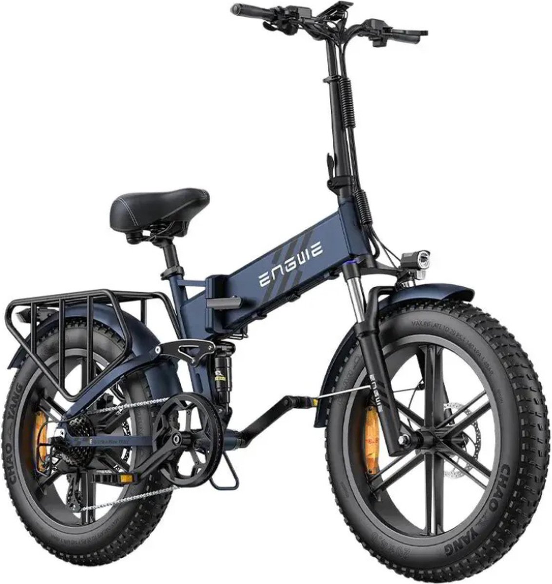 engwe engine pro 2 0 elektrische vouwfiets fatbike 20 inch 250w motor 8 versnellingen 110 km actieradius hydraulische schijfremmen blauw