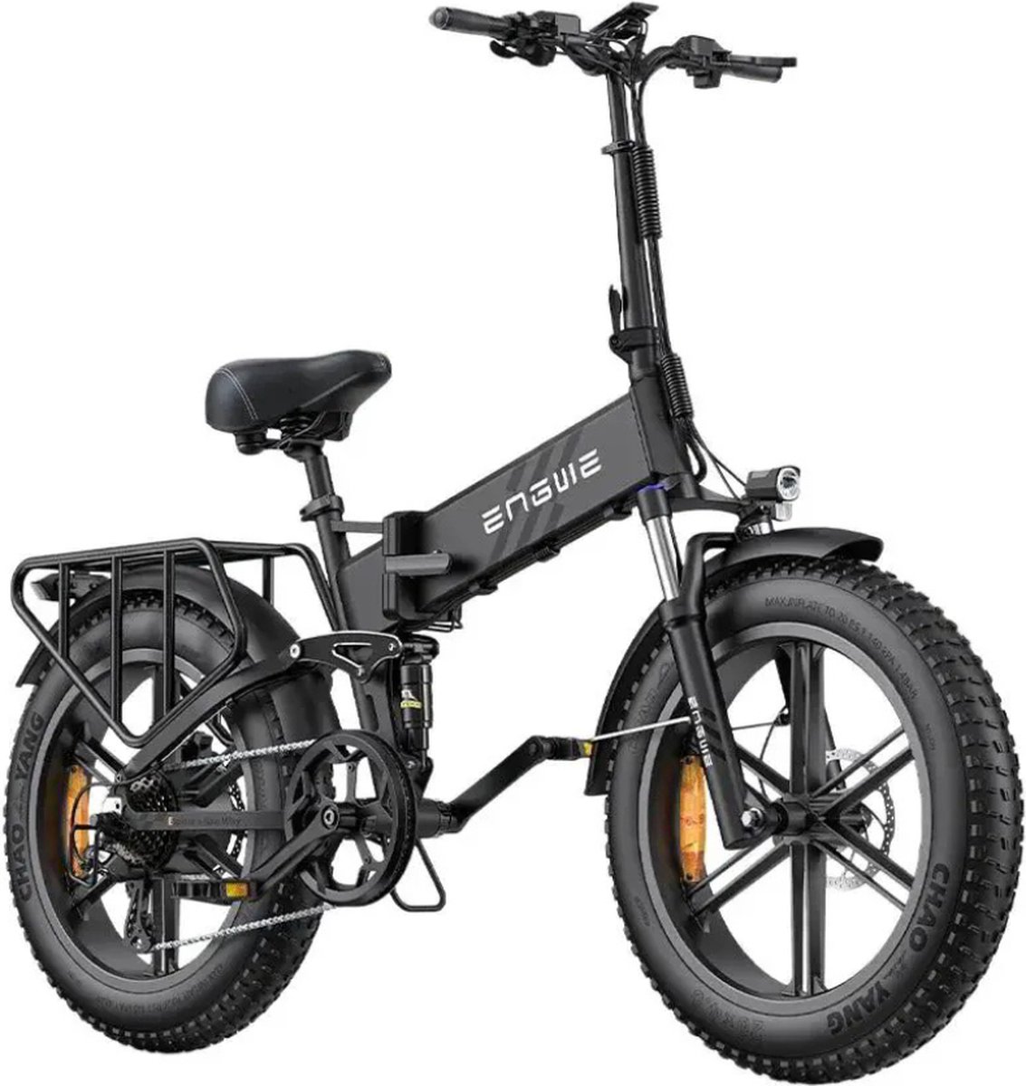 ENGWE Engine Pro 2.0 Elektrische Vouwfiets - Fatbike - 20 Inch - 250W Motor - 8 Versnellingen - 110 km Actieradius - Hydraulische Schijfremmen - Zwart Fiets (elektrisch) kopen online