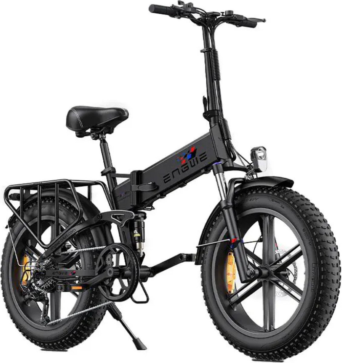 engwe engine x elektrische vouwfiets fatbike 20 inch 250w motor 7 versnellingen 100 km actieradius mechanische schijfremmen zwart