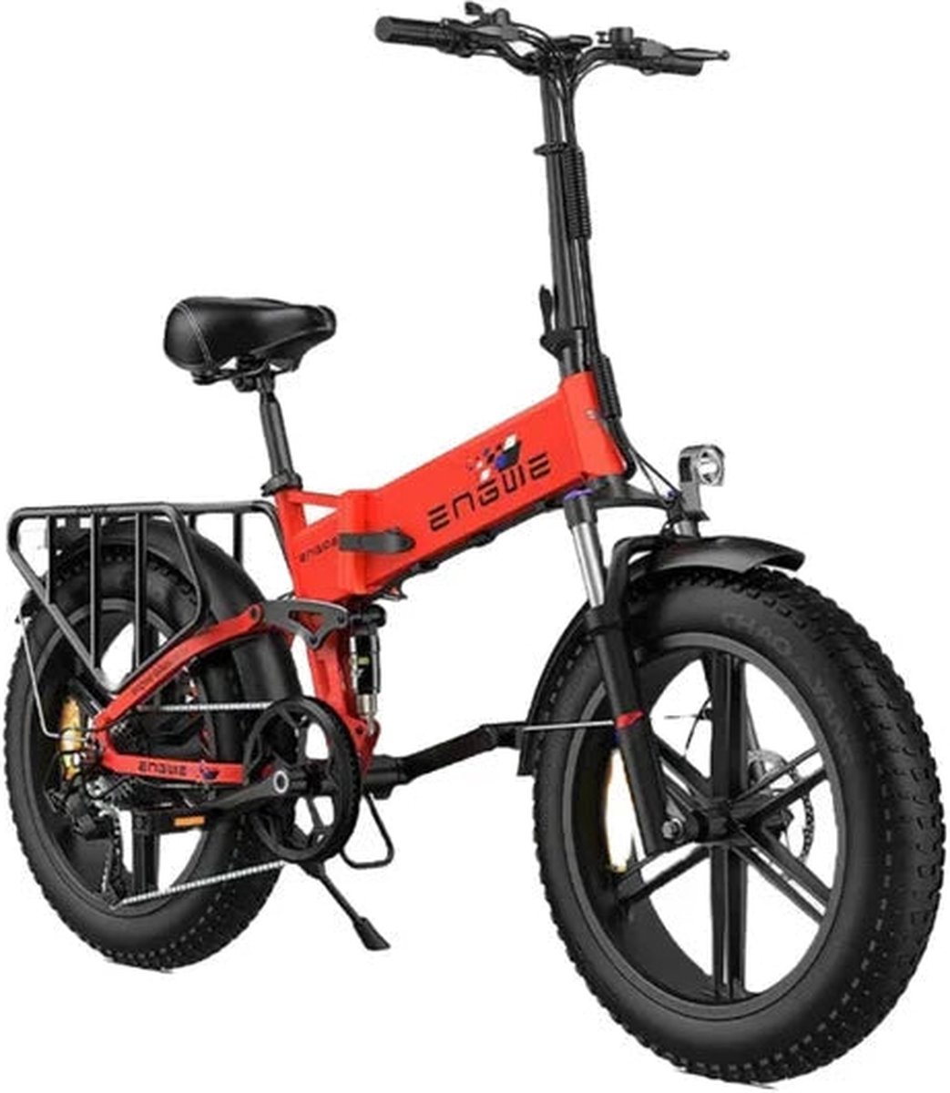 engwe engine x fatbike elektrische vouwfiets rood