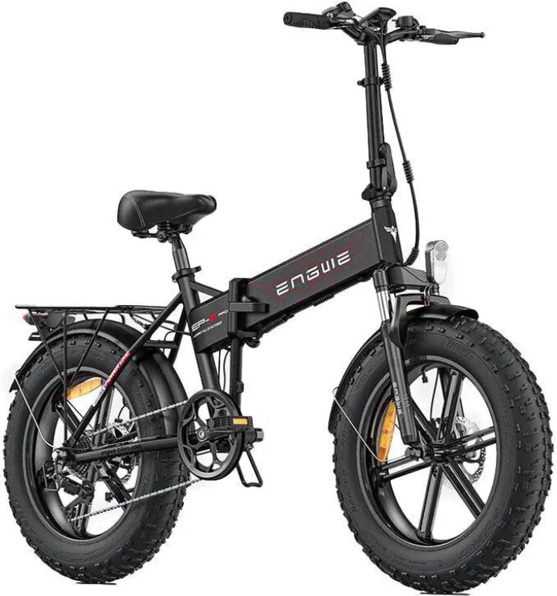 engwe ep 2 pro elektrische vouwfiets fatbike 20 inch 250w motor 7 versnellingen 120 km actieradius mechanische schijfremmen zwart