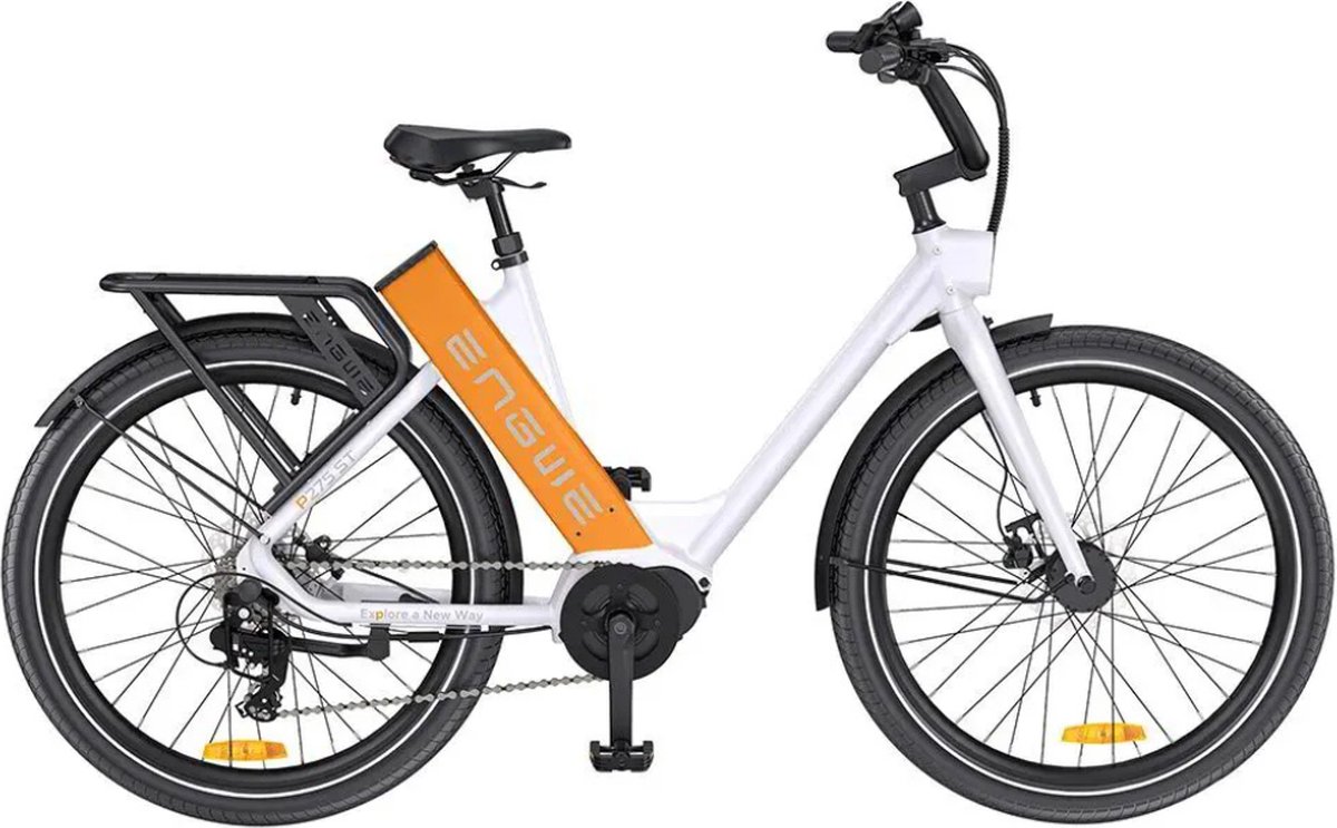 engwe p275 st elektrische fiets e bike lage instap 27 5 inch 250w motor 9 versnellingen 260 km actieradius hydraulische schijfremmen oranje