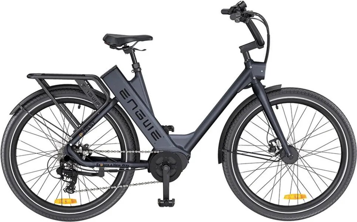 engwe p275 st elektrische fiets e bike lage instap 27 5 inch 250w motor 9 versnellingen 260 km actieradius hydraulische schijfremmen zwart