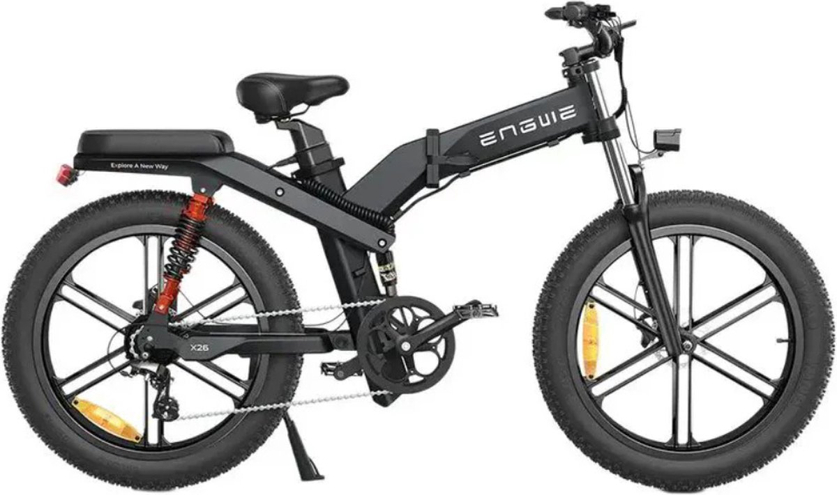 ENGWE X26 Elektrische Vouwfiets - Fatbike - Dubbele Accu - 26 Inch - 250W Motor - 8 Versnellingen - 150 km Actieradius - Hydraulische Schijfremmen - Zwart Fiets (elektrisch) kopen online