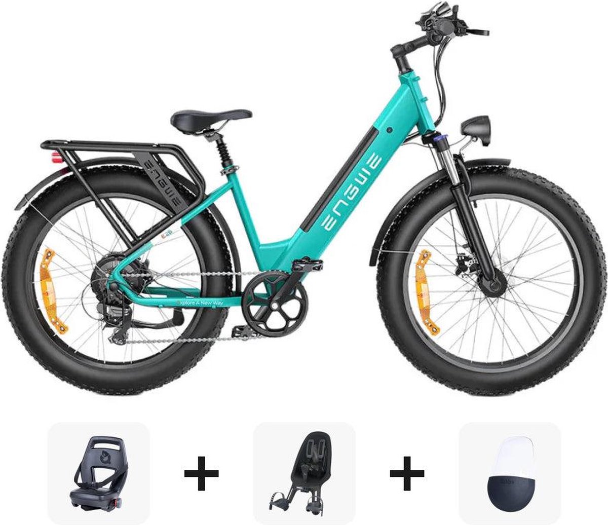 Family Bundle Deal! | ENGWE E26 - Lage instap - Blauw - 250W - Elektrische E-Bike Fiets (elektrisch) kopen online