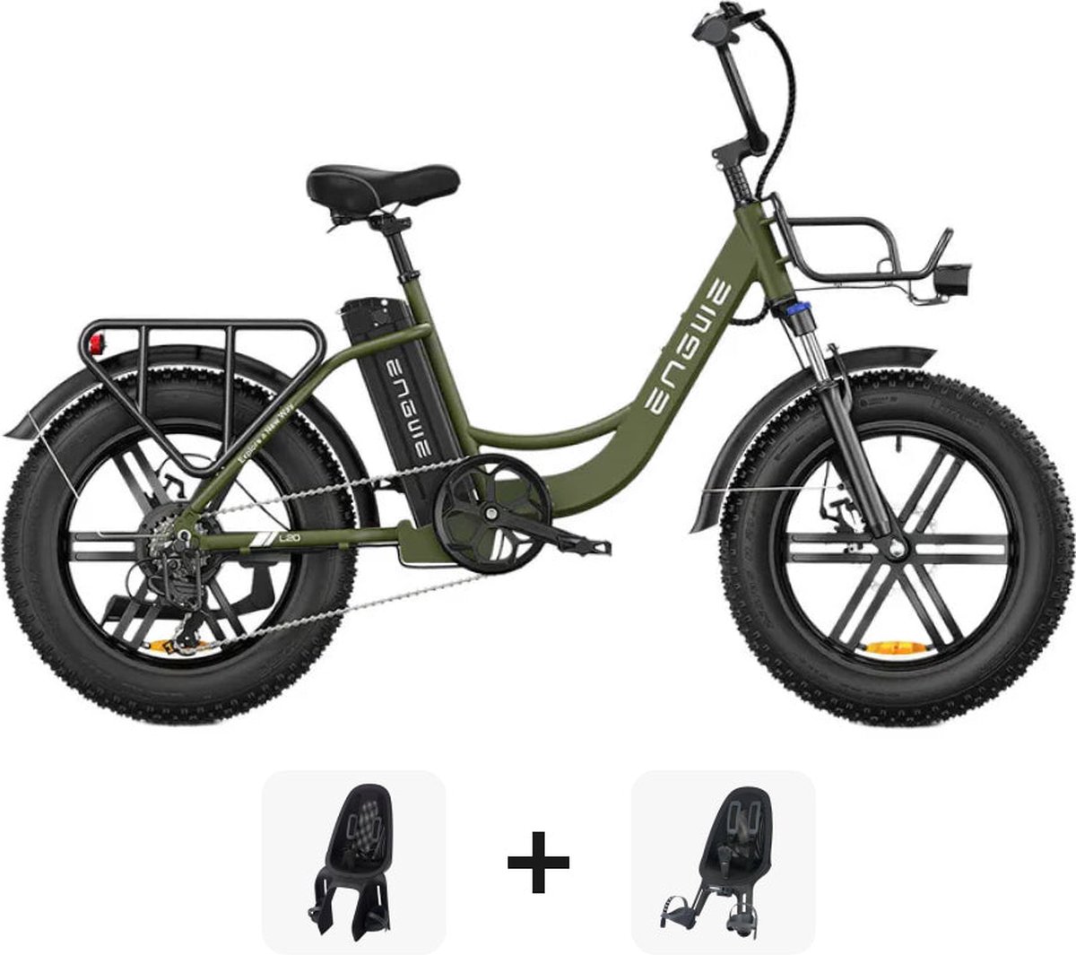 Family Bundle Deal! | ENGWE L20 - Groen - 250W - Elektrische Fatbike Fiets (elektrisch) kopen online