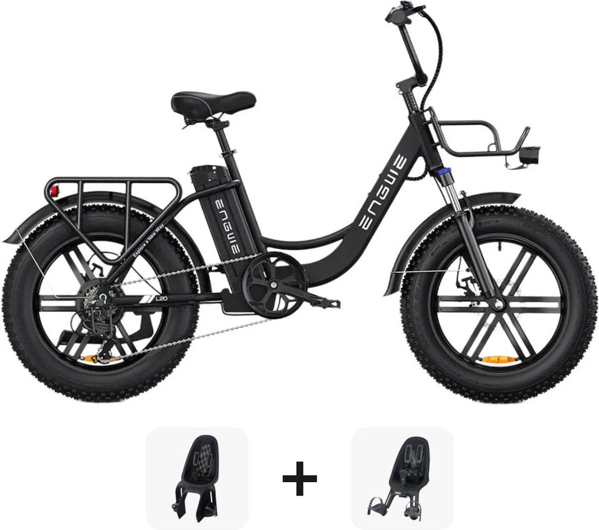 Family Bundle Deal! | ENGWE L20 - Zwart - 250W - Elektrische Fatbike Fiets (elektrisch) kopen online