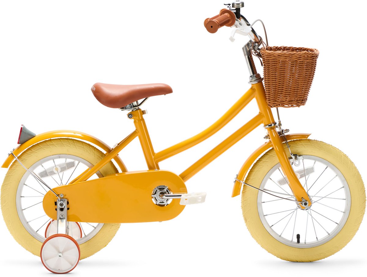 generation hip 14 inch kinderfiets geel voor kinderen van 3 tot 5 jaar