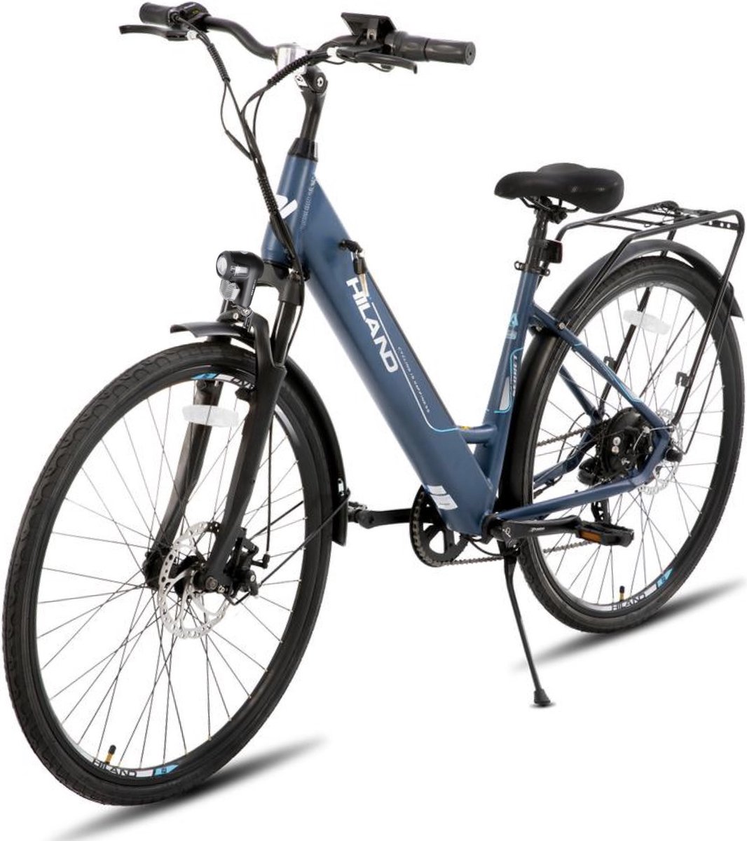 Hiland EHD907 - Elektrische Fiets - E Bike - Elektrische Stadsfiets - 250W - 27.5 Inch - Blauw Fiets (elektrisch) kopen online