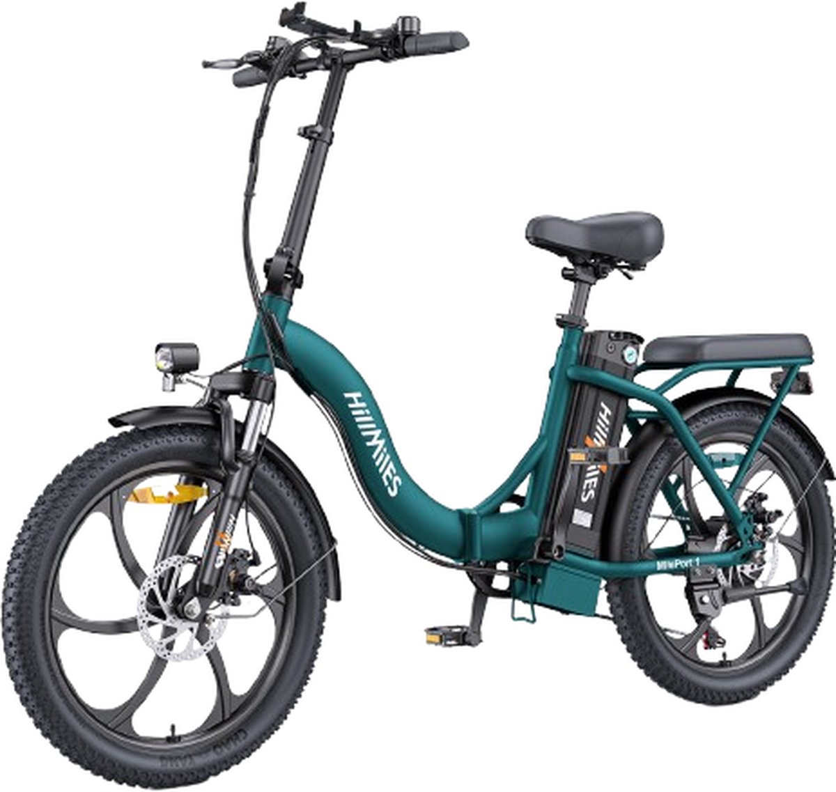 hillmiles mileport 1 elektrische fiets actieradius 60km verwijderbare batterij 36v13ah motor 250w shimano 7 versnellingen 20 inch opvouwbare city commuter e bike vtc fatbike groente
