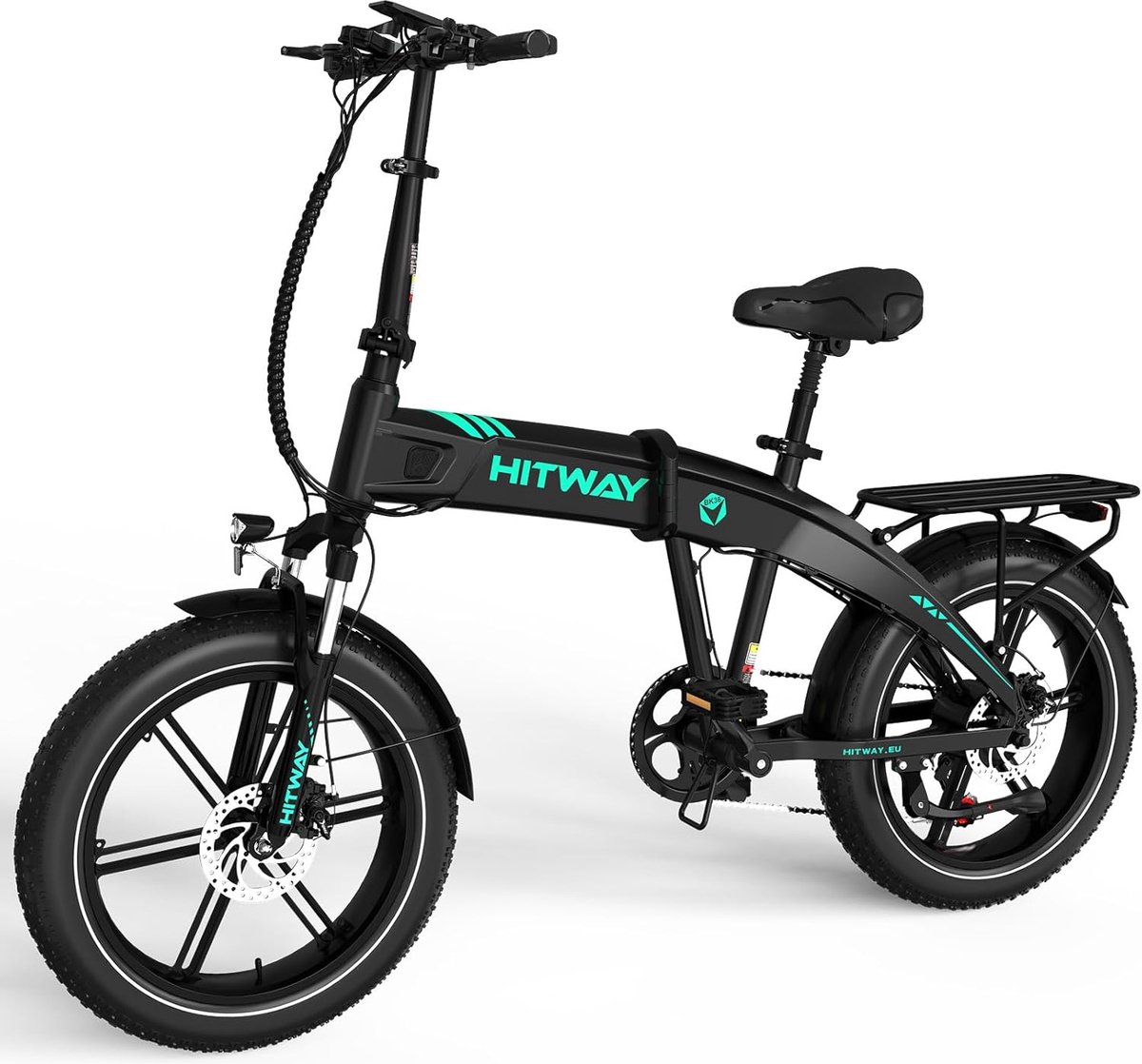 Hitway Elektrische Fiets BK36 - 20*4.0 Inch Fat Tire City Commuter EBike met Afneembare 48V 10.4Ah Lithium Batterij - Opvouwbaar Mountain E-Bike met 250W Motor - 7 Versnellingen - IP54 Waterdicht Fiets (elektrisch) kopen online