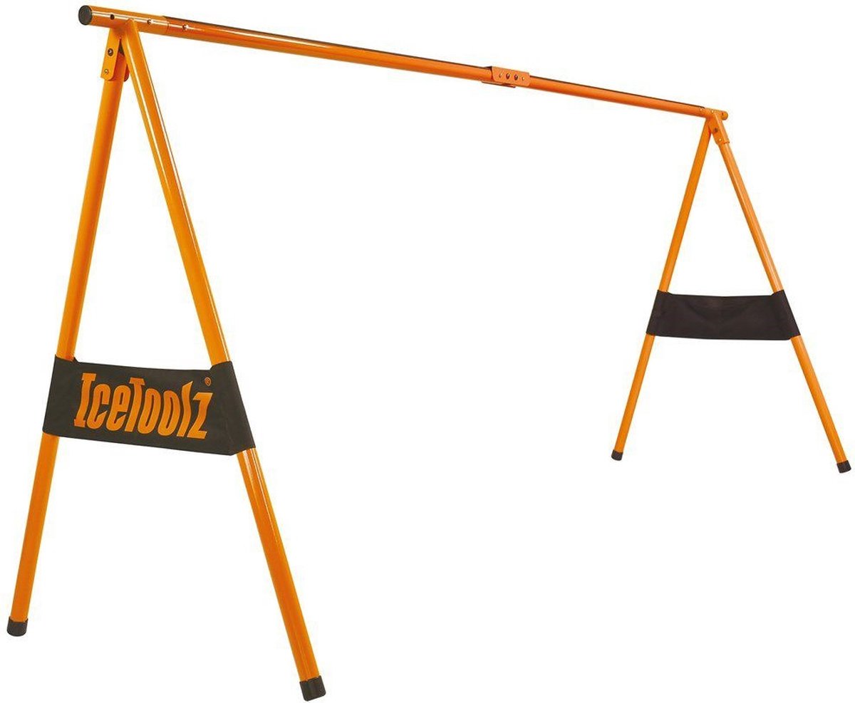 icetoolz fietsshowstandaard p412 277 cm oranje staal 2 delig