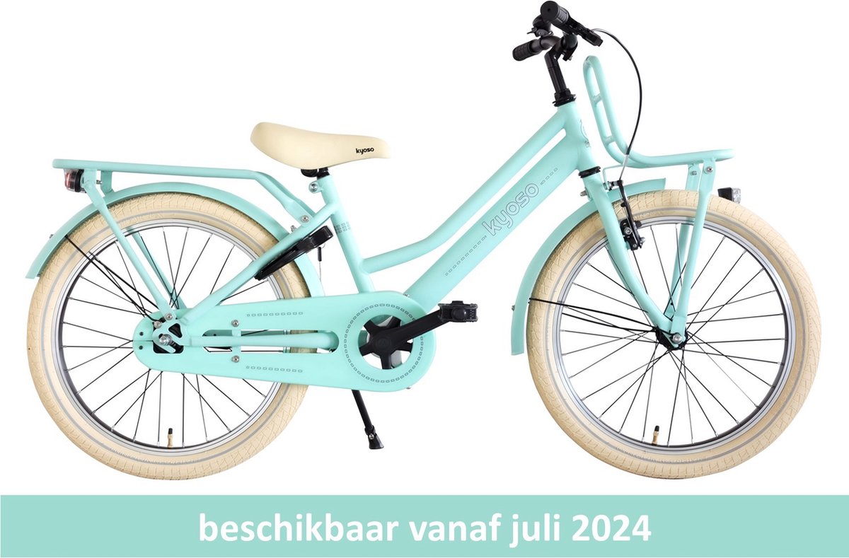 Kinderfiets 20" Kyoso Blossom Breeze met remnaaf - mat mintgroen alleen verkrijgbaar via vakhandel Fiets kopen online