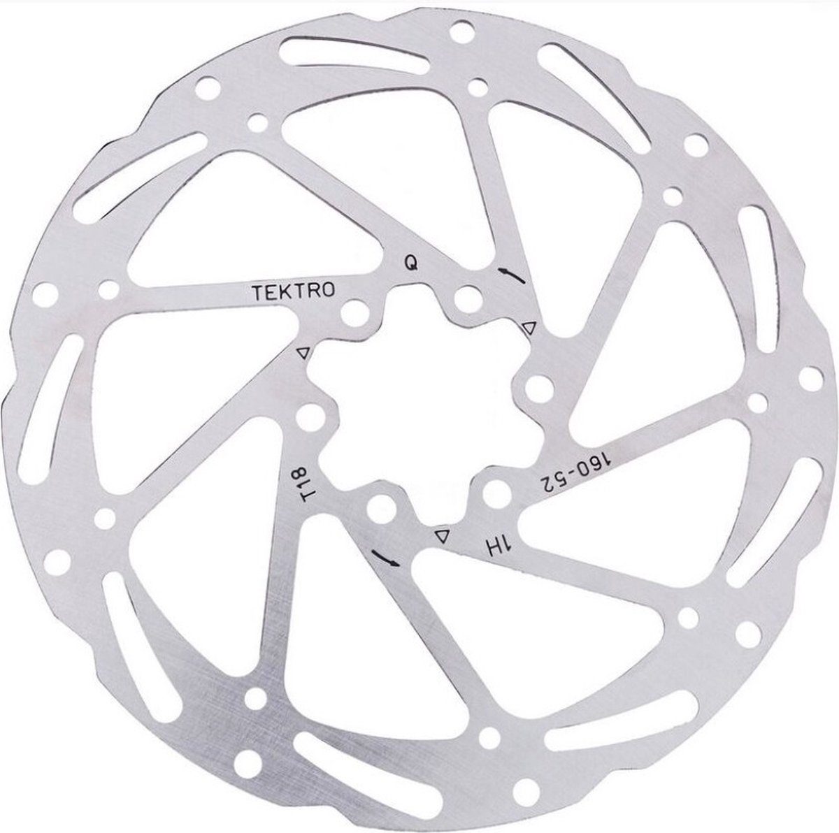 kt tr180 52 remschijf rotor 180mm 1 85mm 6 punt zilver