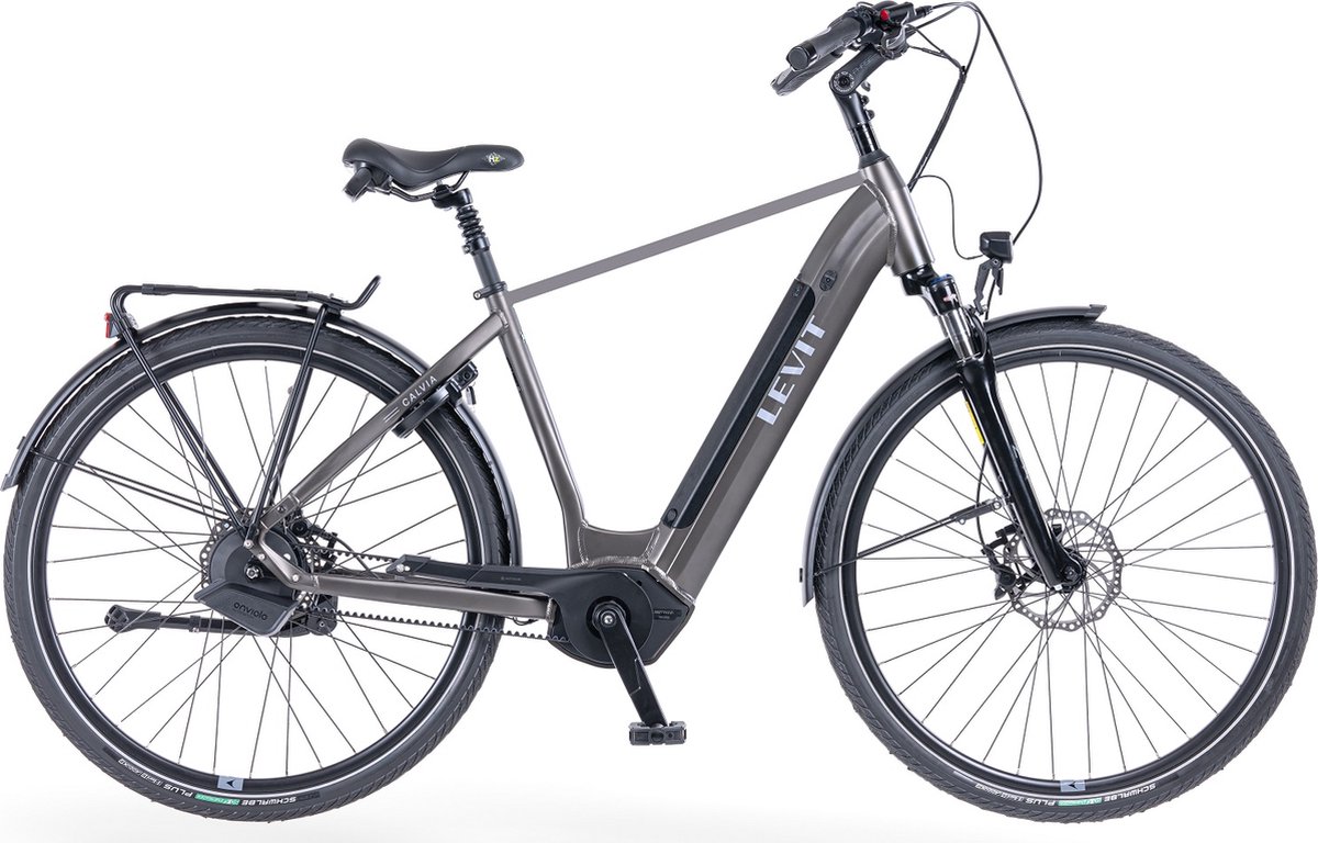 levit calvia 3 automatic mat zwart parelmoer elektrische herenfiets