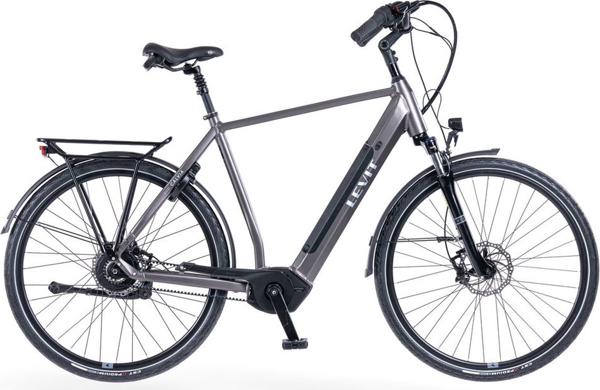 levit calvia 5 mat zwart parelmoer elektrische herenfiets