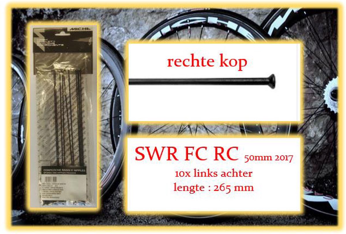 Miche spaak+nip. 10x LA SWR FC RC 50mm draadvelg 2017 Fiets kopen online