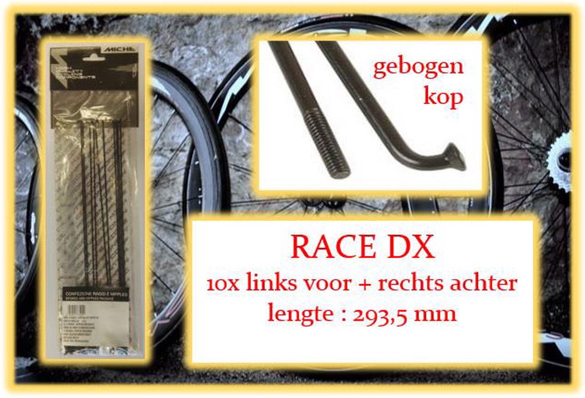 Miche Spaak+nip. 10x LV+RA RACE AXY WP DISK draadvelg Fiets kopen online
