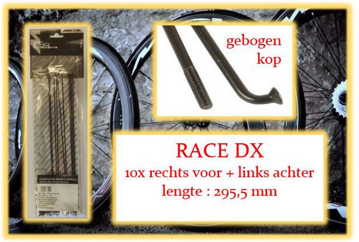 Miche spaak+nip. 10x RV+LA RACE AXT WP DISK draadvelg Fiets kopen online