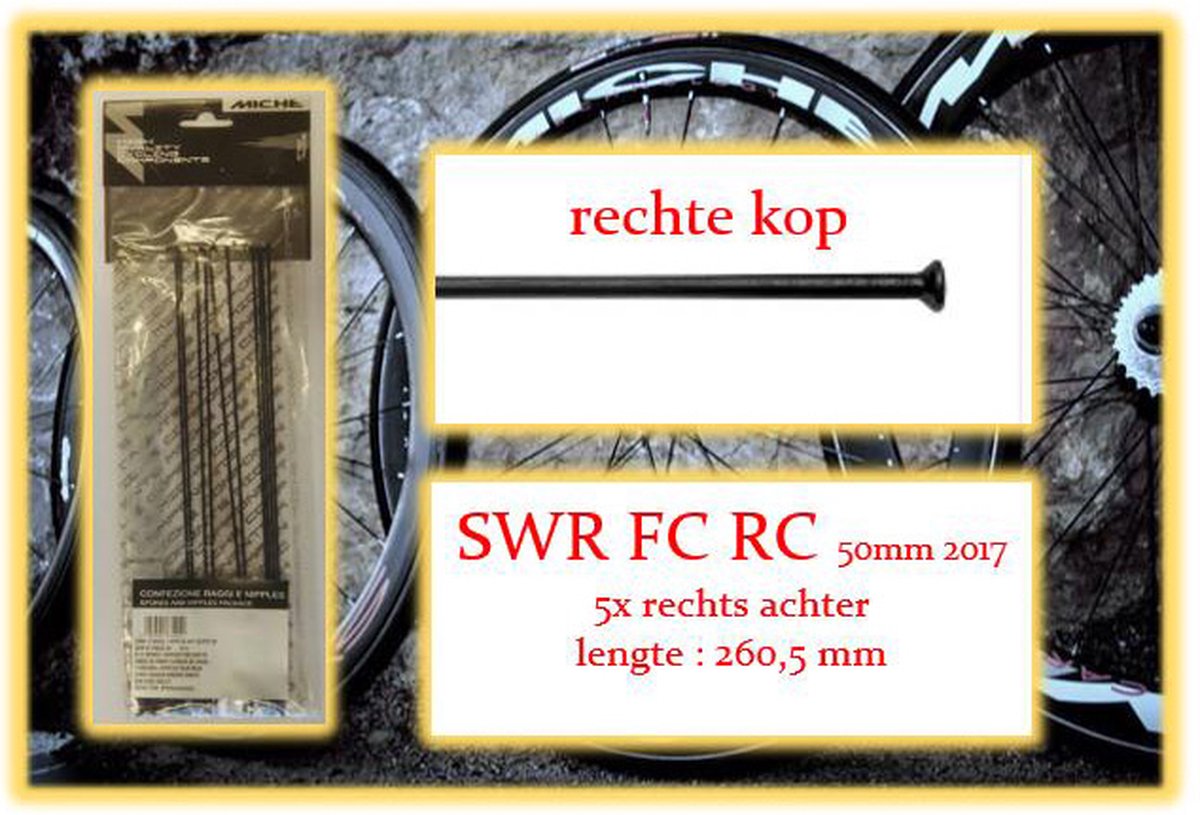 Miche Spaak+nip. 5x RA SWR FC RC 50mm draadvelg 2017 Fiets kopen online