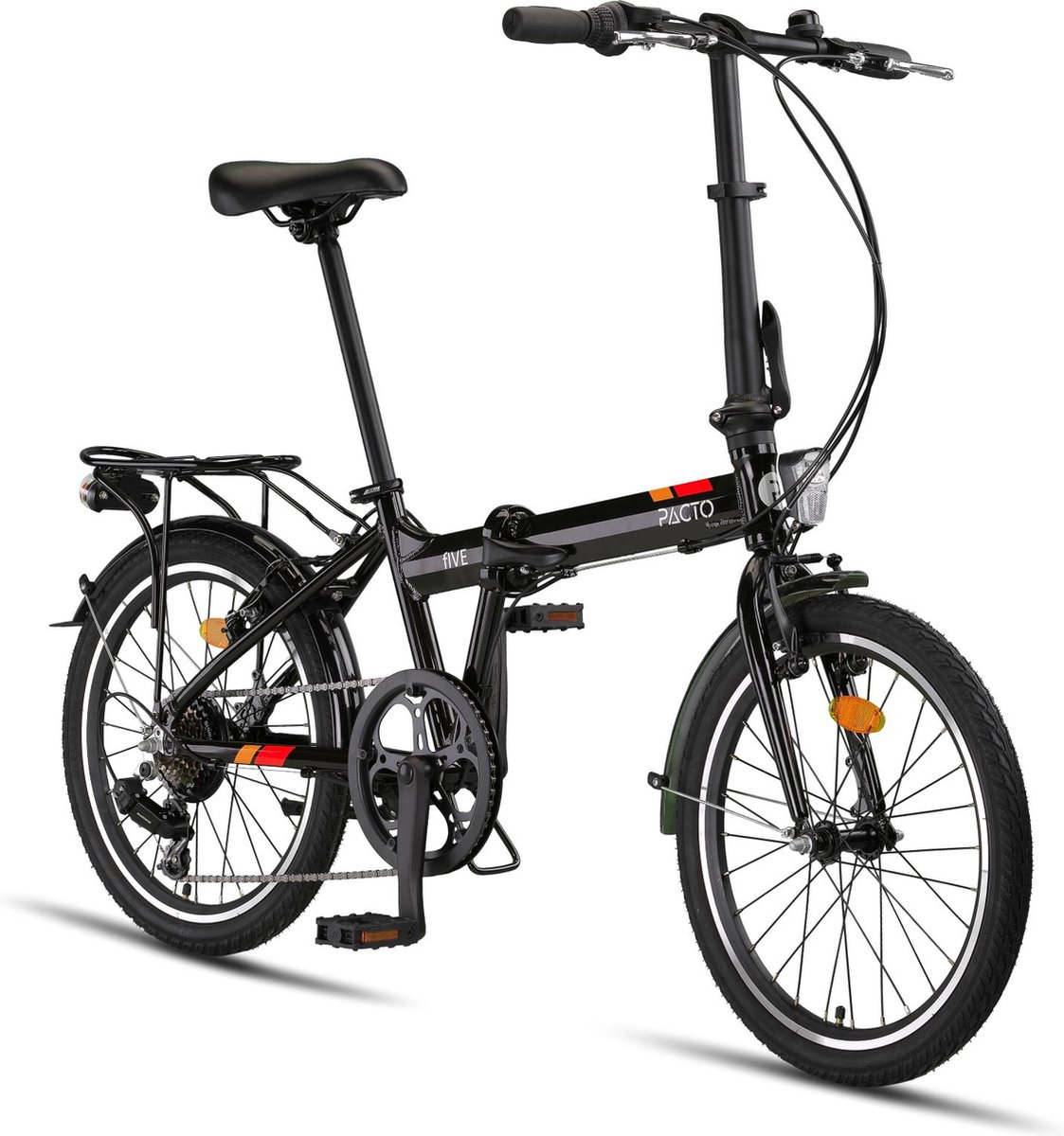 PACTO FIVE FOLDING BIKE BLACK 6v VOUWFIETS PLOOIFIETS ALUMINIUM FIETS Fiets kopen online