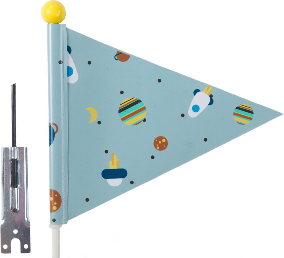 pexkids beveiligingsvlag pexkids rocket blue met raketafdruk