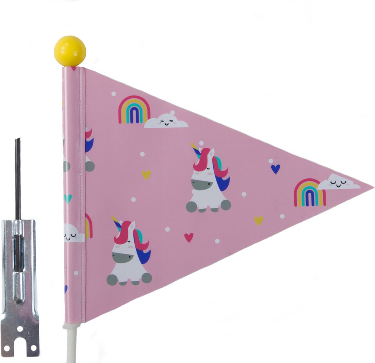 pexkids beveiligingsvlag pexkids unicorn pink met eenhoornprint