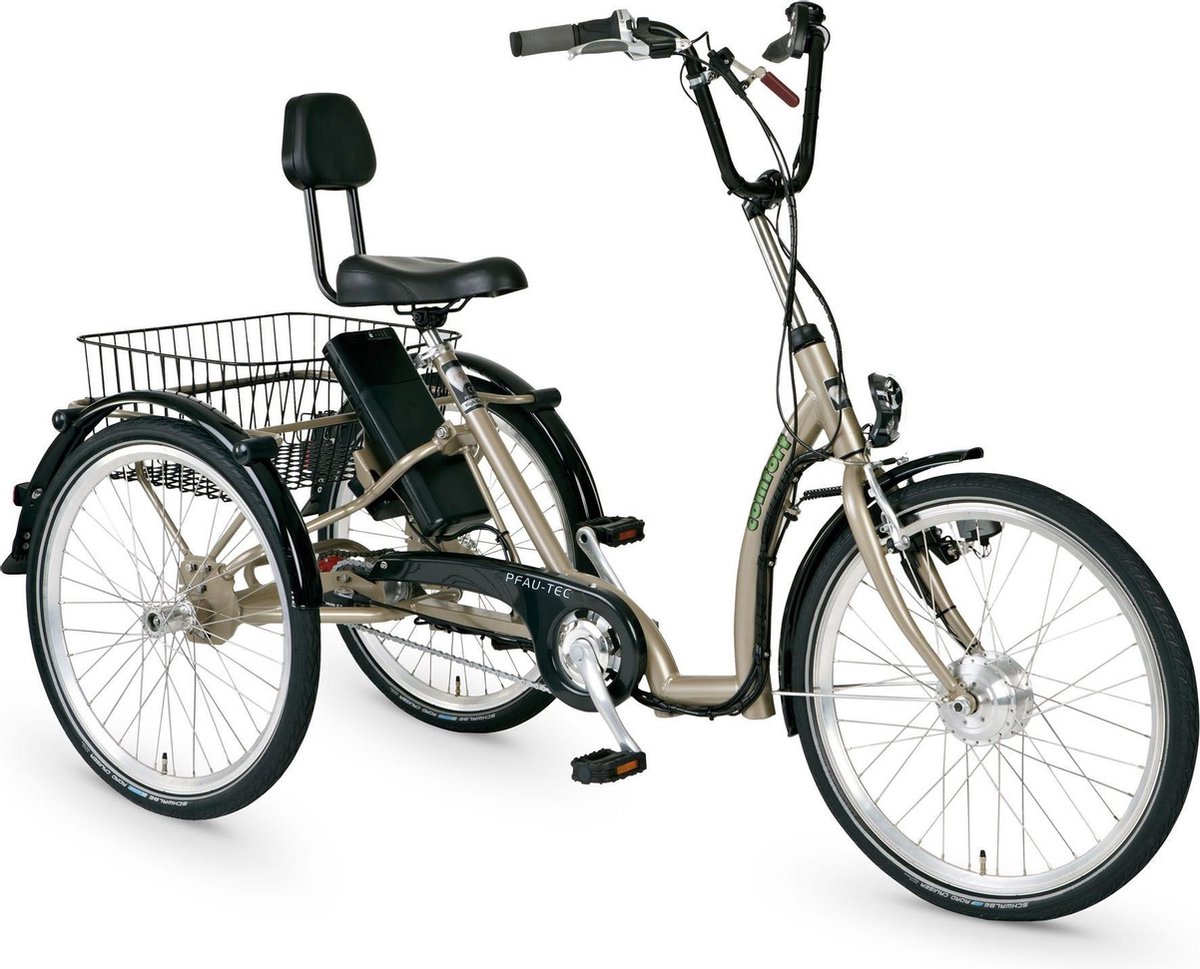 pfiff elektrische driewieler comfort 7 speed 9 ah pearl beige