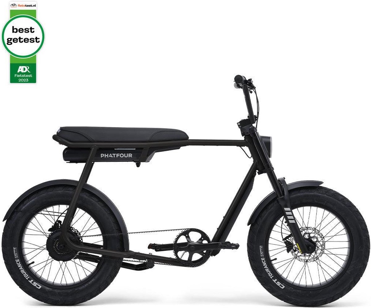 phatfour flx fatbike zwart 250w elektrische fatbike