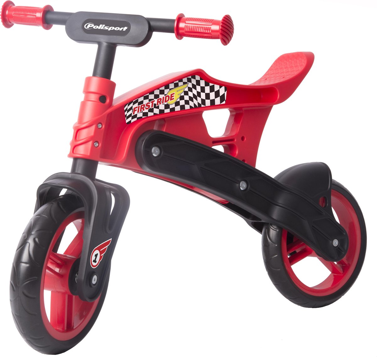 Polisport Balance Bike Kinder Loopfiets Rood Zwart Kinderfiets kopen online