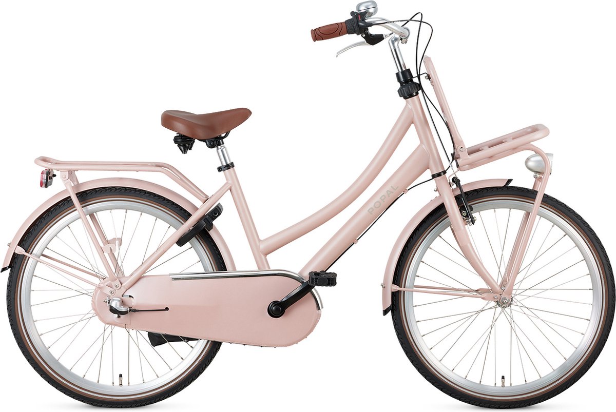 popal daily dutch basic n3 kinder transportfiets 24 inch zalmroze