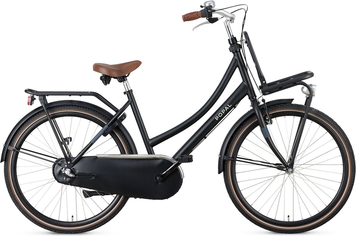 popal daily dutch basic n3 kinder transportfiets 26 inch mat zwart