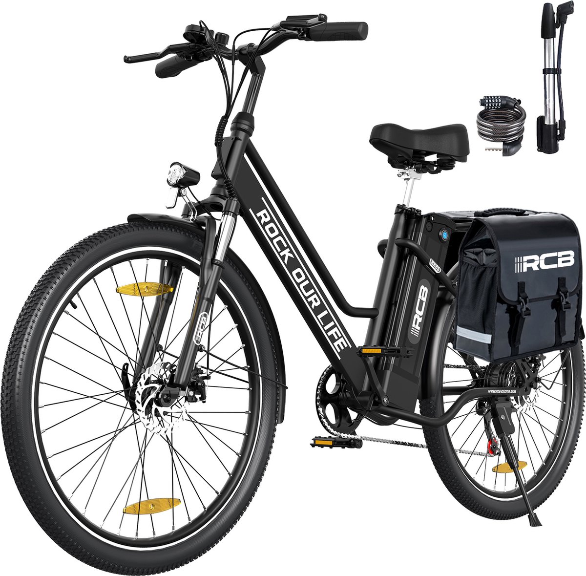 RCB Elektrische fiets - E-BIKE - 26inches - 36V - 250 W motor - Tot 35-90 km - Zwart Fiets (elektrisch) kopen online