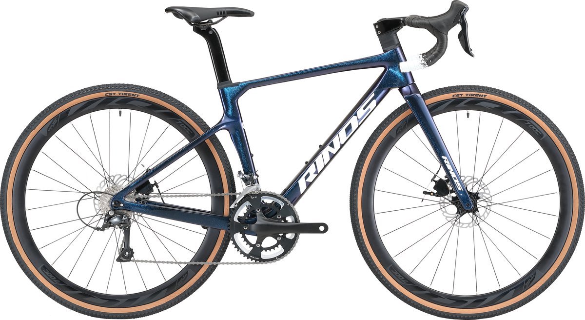 rinos sandman 1 0 carbon gravel bike met shimano sora 18 versnellingen en schijfremmen lichte fiets voor dames en heren 700 x 40c kameleon goud groent 58