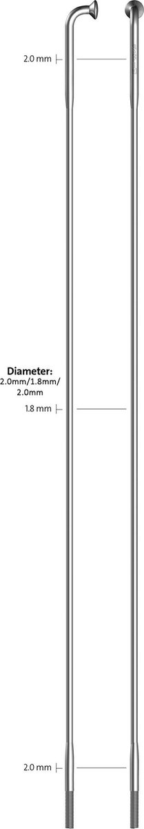 sapim spaak 14 270l race rvs zonder nippel 100st