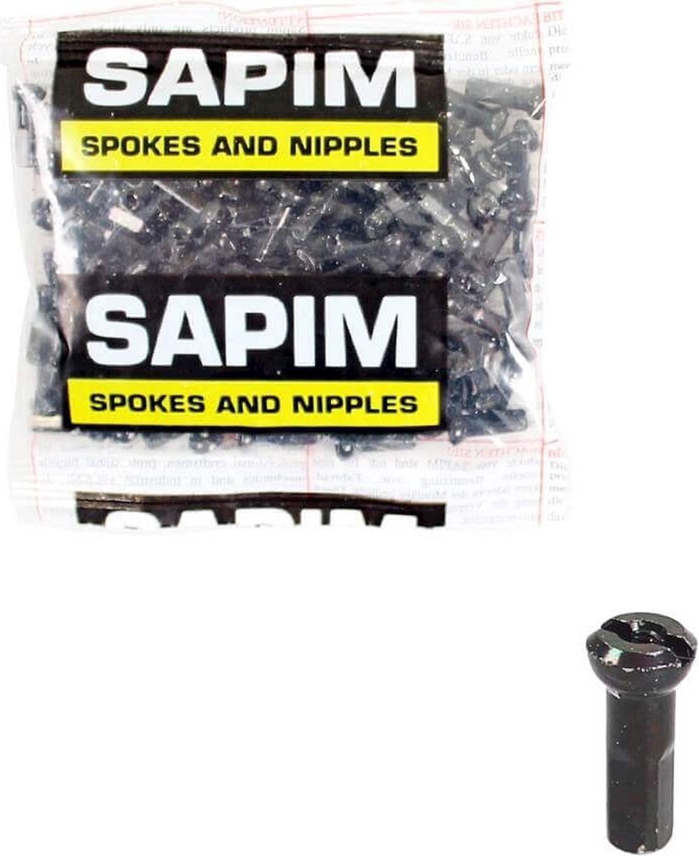 sapim spaaknippel sp13 velg 14 zwart zak 100 stuks