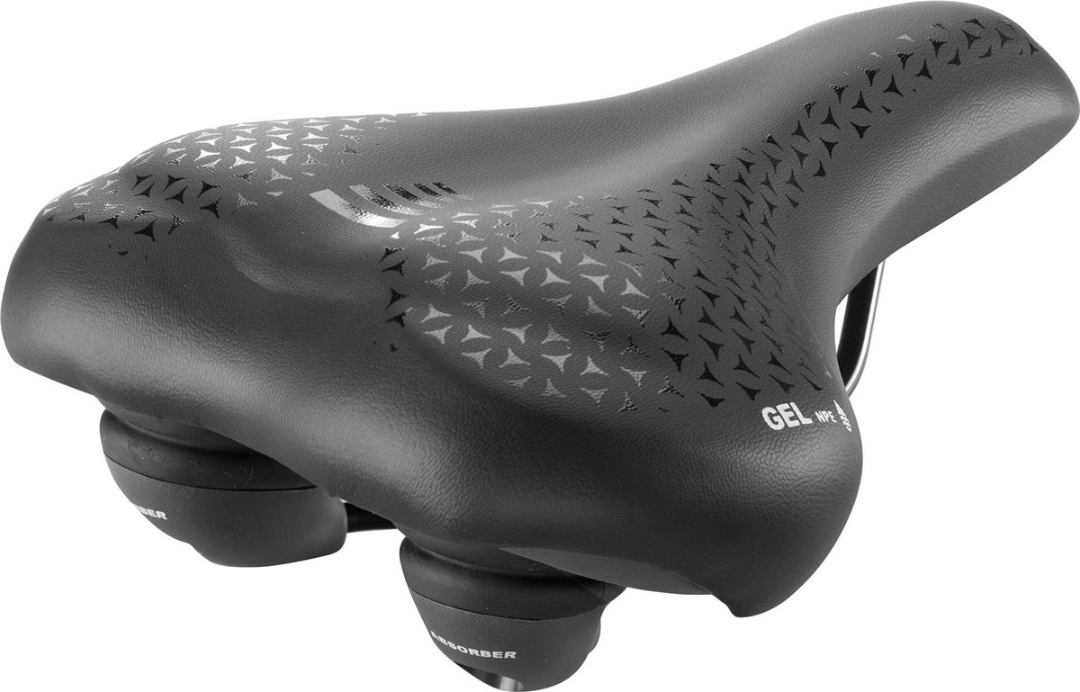 selle monte grappa zadel asola 6200 gel plus elastomeer rail zwart