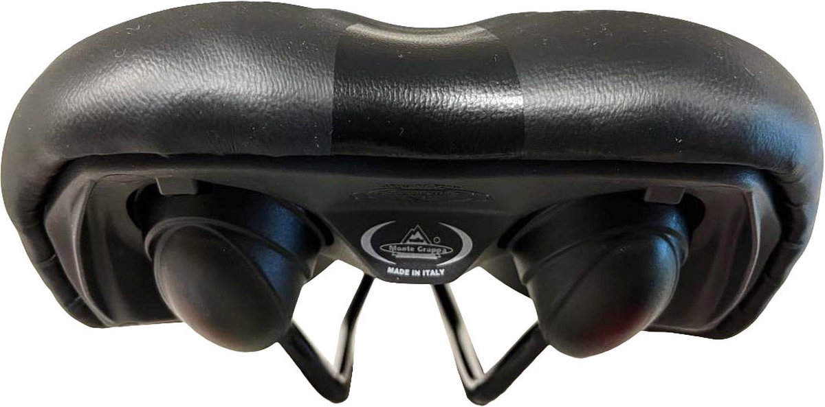 selle monte grappa zadel asola 6200 gel stalen rail zwart