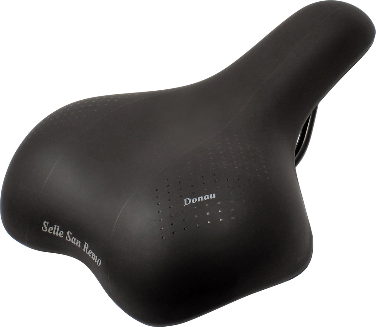 selle san remo fietszadel san remo donau voor stads trekkingfietsen zwart werkplaatsverpakking