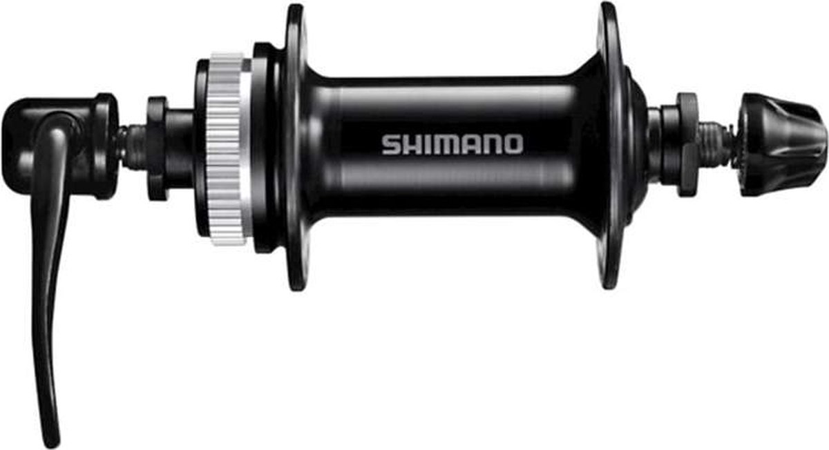 shimano voornaaf hb qc300 100 36 center lock zwart