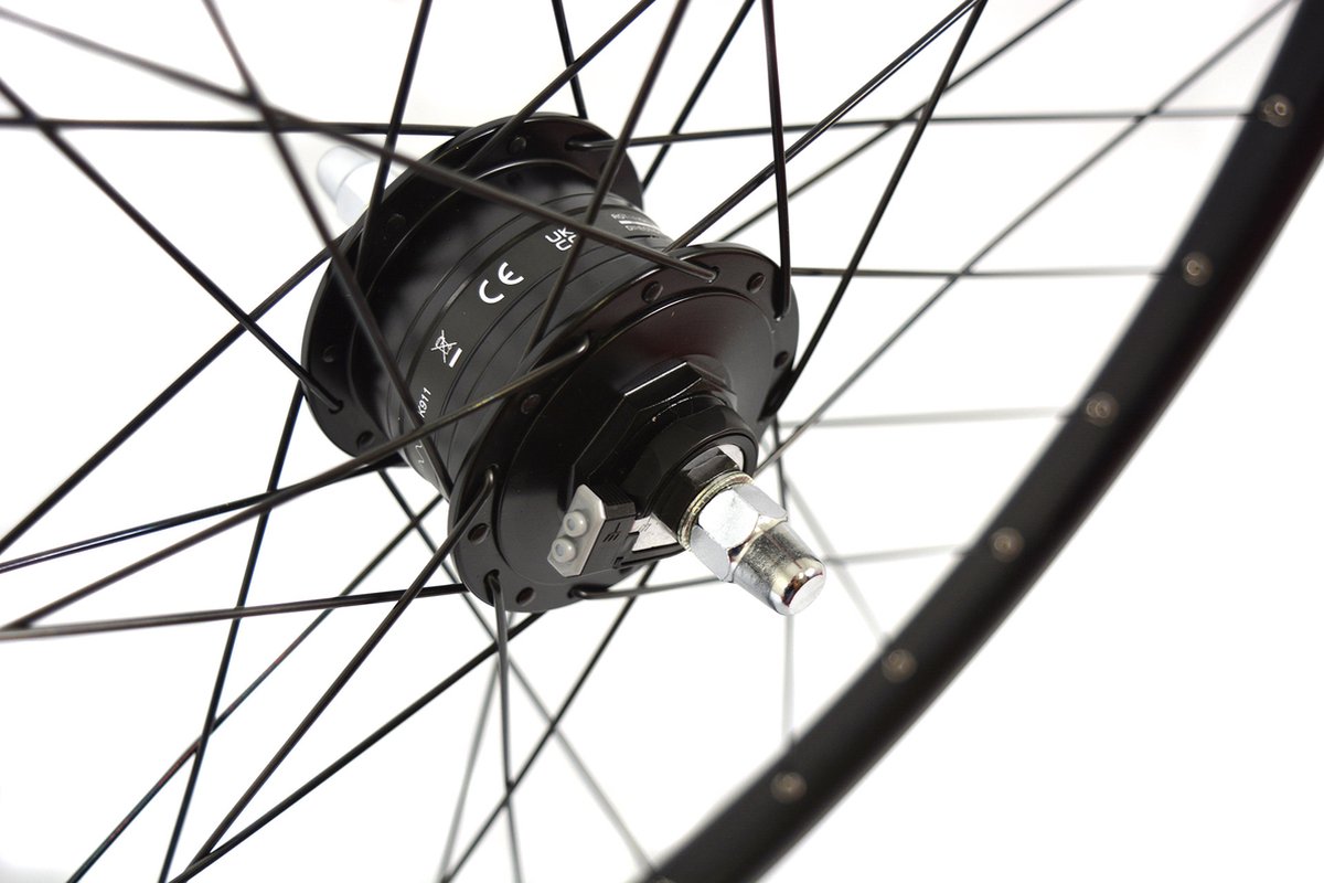 Shimano Voorwiel Shimano dyn. disc center lock 28 zw. Fiets kopen online