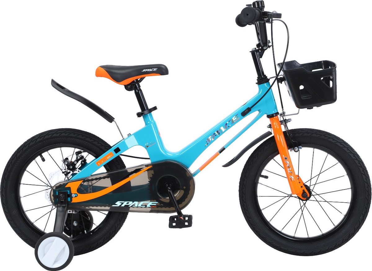 skys kinderfiets van 3 t m 5 jaar 14 inch blauw oranje