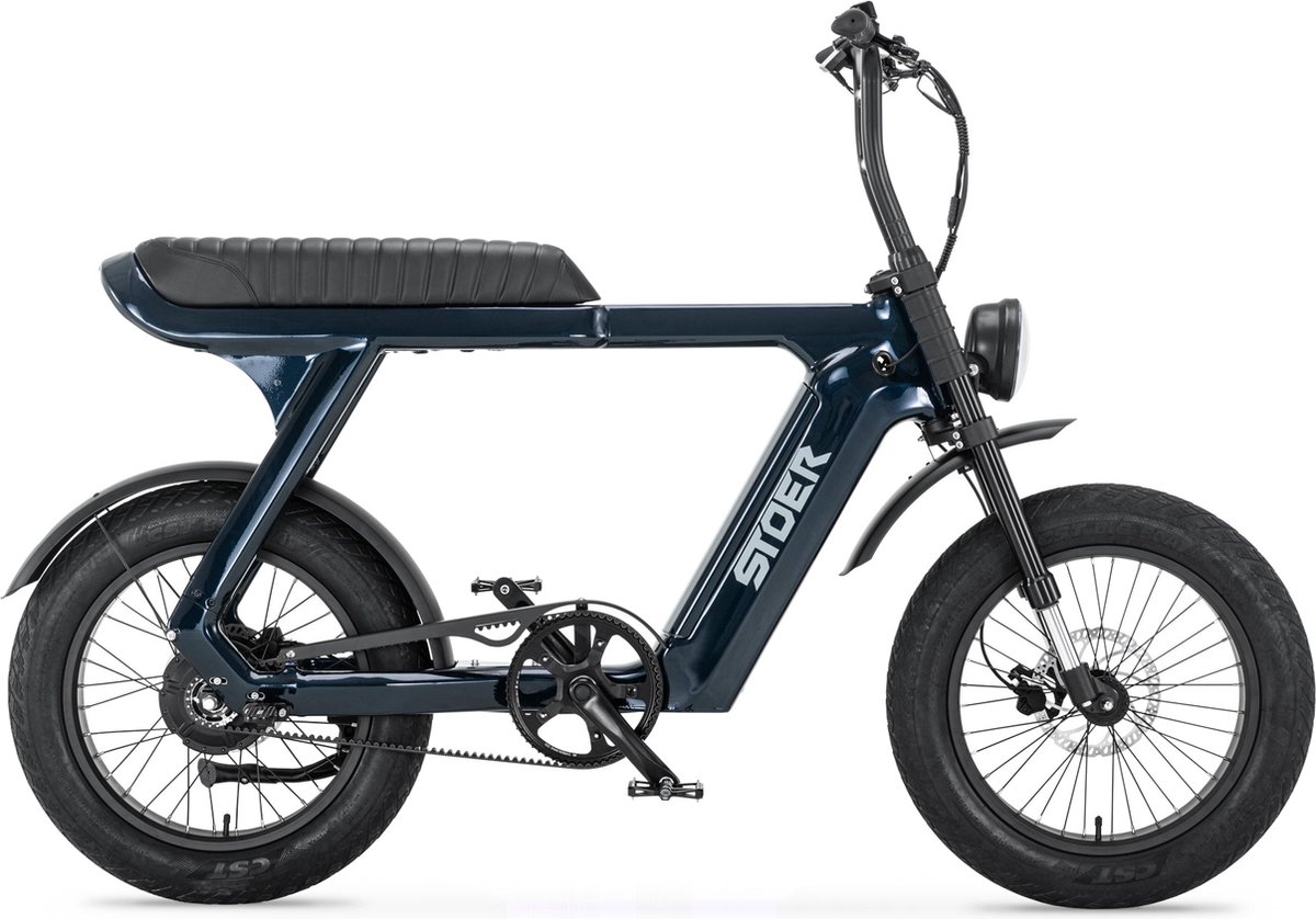 STOER Bikes Urban X - Fatbike - Navy Blauw - 250W - Elektrische Fatbike Fiets (elektrisch) kopen online