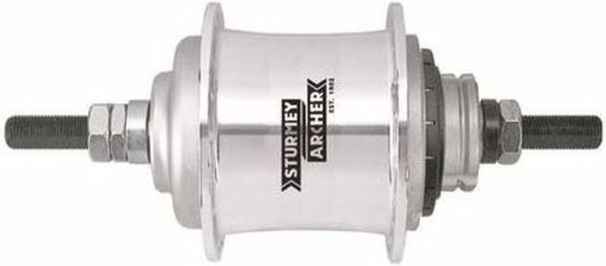 sturmey archer naaf srf3 achter 36 gaats 3sp aluminium zilver